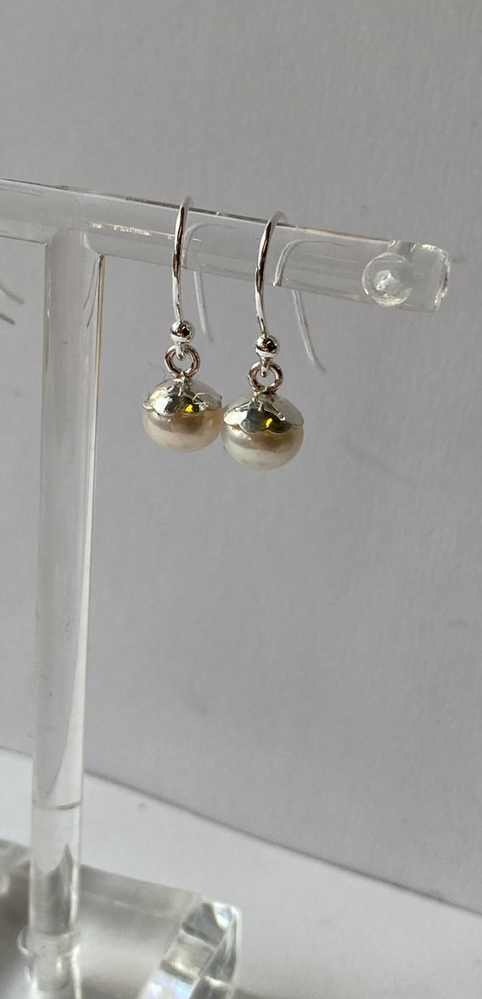 Perleøredobber hvit