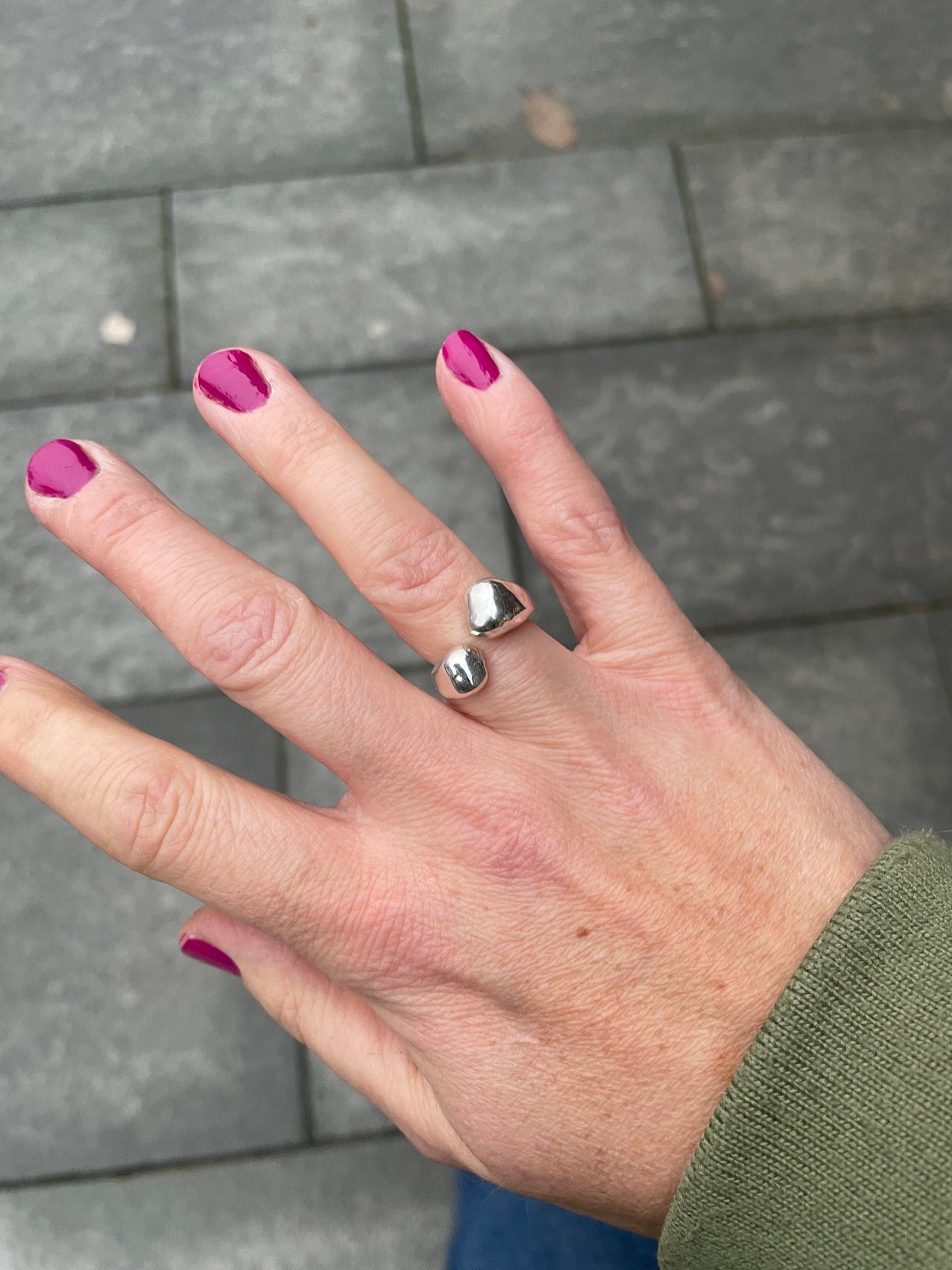 Vilde sølvring regulerbar