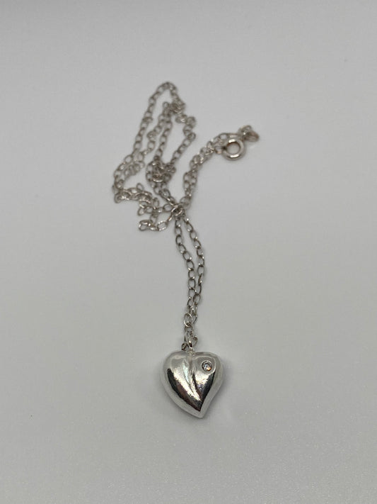 Sofia-hjerte m blank diamant