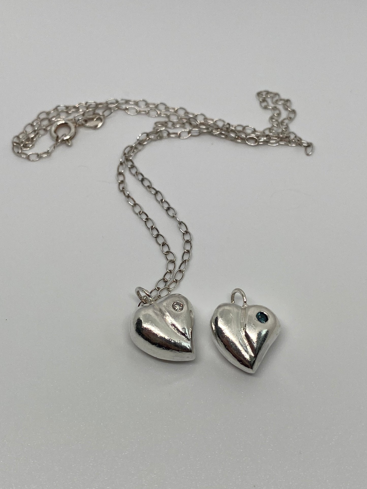 Sofia-hjerte m blank diamant